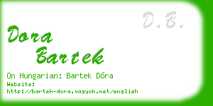 dora bartek business card
